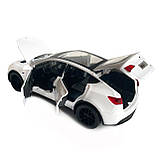 Іграшкова машинка металева Tesla Y, тесла, біла, звук, світло, інерція, откр двері, багажник, капот, Автоексперт, 1:32, 14,5*6*6см, фото 4