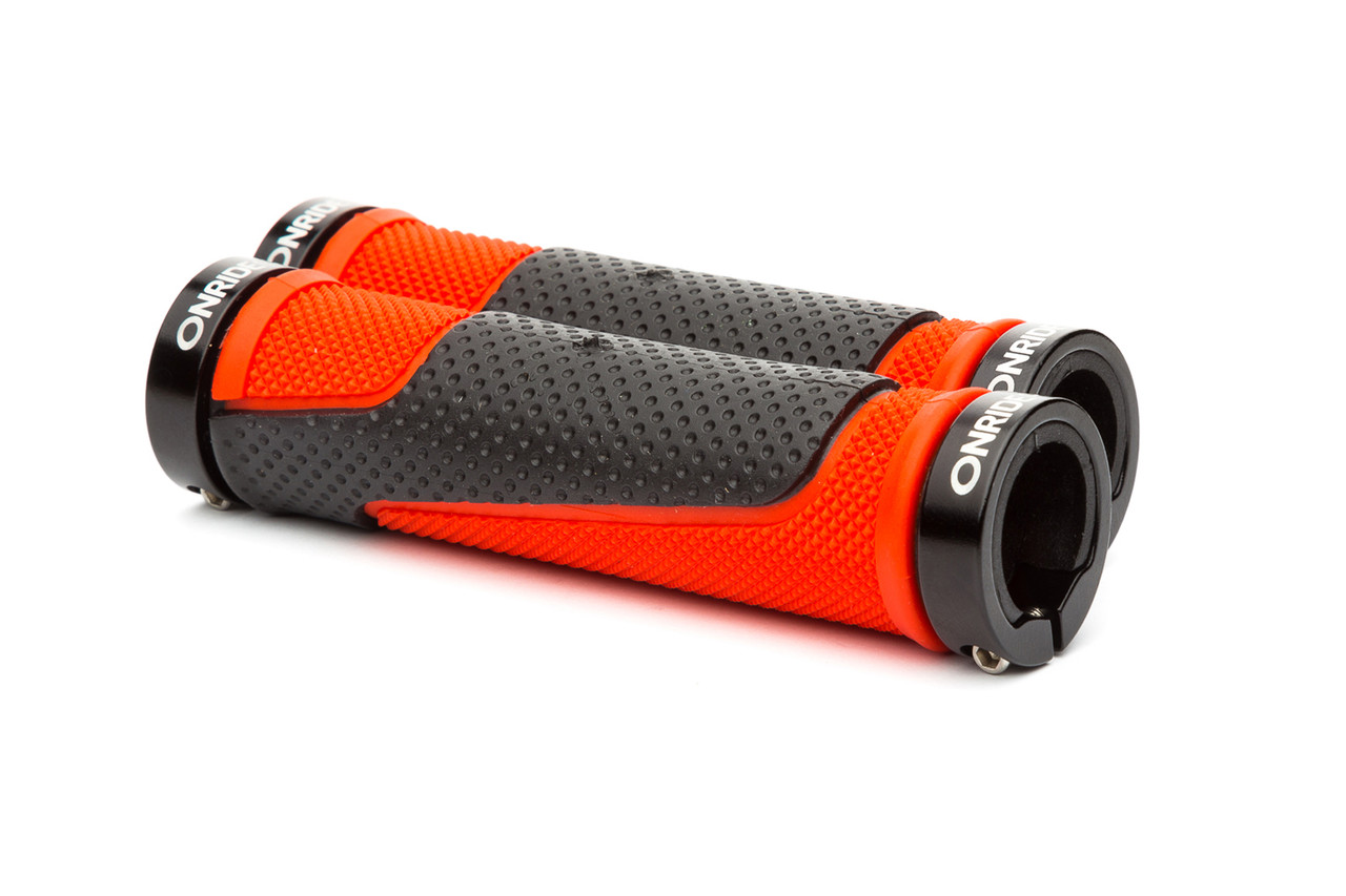 Ручки руля ONRIDE DualGrip, два замки, чорні/червоні