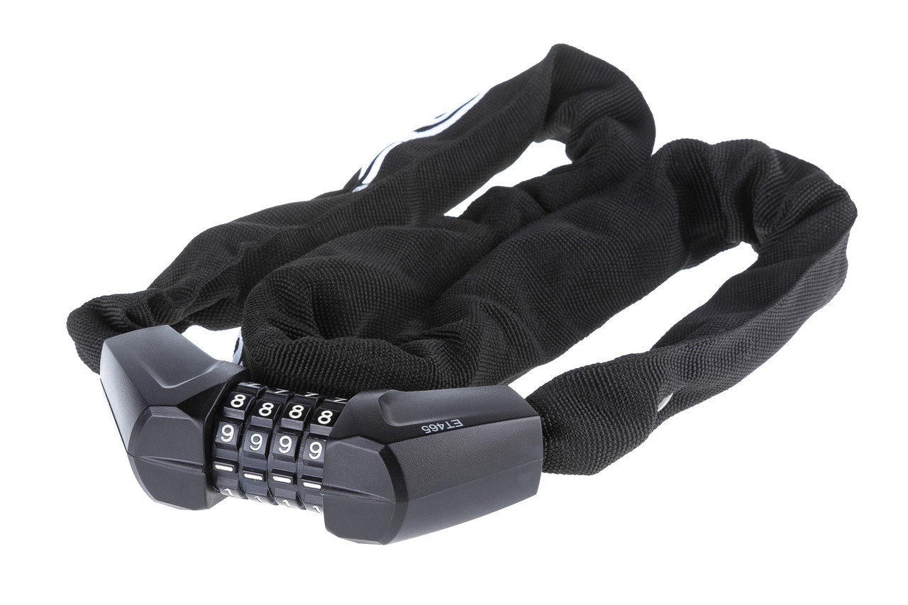 Замок ETOOK ET465 загартований ланцюговий 6x1000 мм, чорний