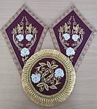 Серветки під хрест і чашу з габардину з вишивкою, фото 2