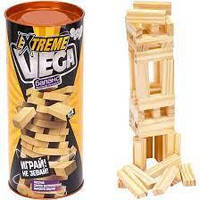 Настільна гра Vega Extreme Danko Toys VGE-01 Дерев'яна 54 бруска дженга вежа для всієї родини для дітей