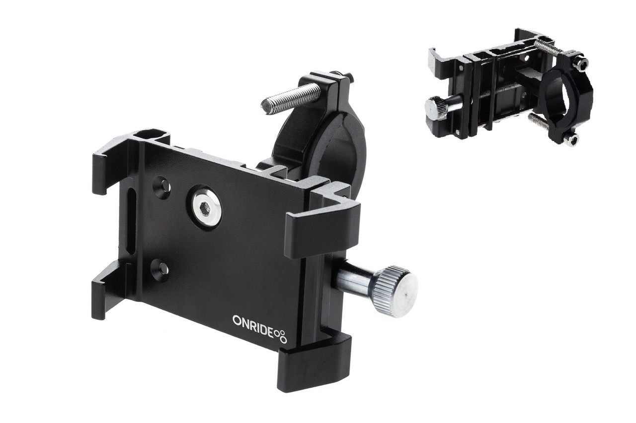 Тримач гаджета ONRIDE Holder 40, алю., ширина 65 - 95 мм, крок обертання 90°, Ø 20 - 36 мм