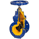 Засувка Ру16 чавунна із обгумованим клином Ду 150, Zetkama, фото 2