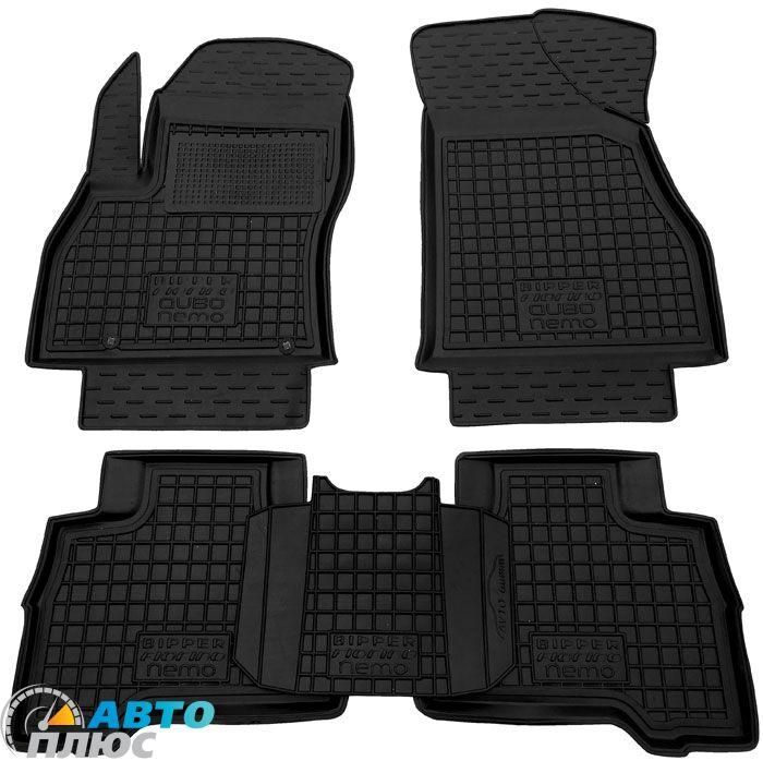 Автомобільні килимки в салон Fiat Qubo/Fiorino 08-/Citroen Nemo 07-/Peugeot Bipper 08- (Avto-Gumm)