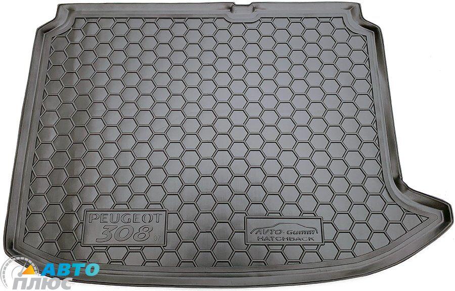 Автомобільний килимок у багажник Peugeot 308 2008- Hatchback (Avto-Gumm), фото 1