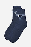 Шкарпетки чоловічі махрові темно-синього кольору розмір 40-45 166895L