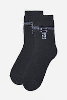 Шкарпетки чоловічі махрові чорного кольору розмір 40-45 166896L