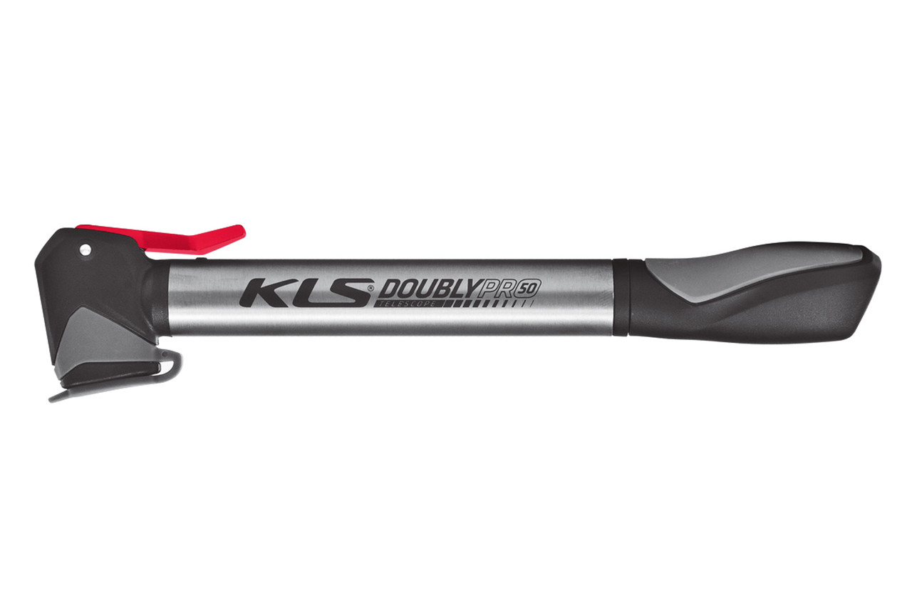 Насос компактний алюмінієвий телескопічний KLS Doubly 50 універсальний вентиль