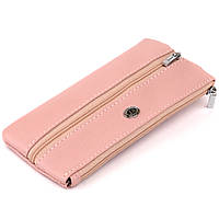Ключница-кошелек с кармашком женская ST Leather 19353 Розовая 15,5х7х0,5 см MY, код: 6756721