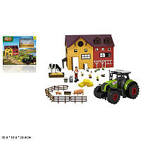 Игровой набор "Ферма" арт. 550-5K (18шт/2) ферма,трактор,фигурки,в коробке 35*29*10см