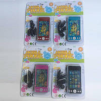 Игрушечный Мобильный телефон арт. HK830 (144шт/2) + наушники, 4 вида микс, планшет 23*17*1 см
