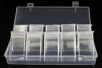 Органайзер, для зберігання алмазної мозайки, 10 коробочок, 15.5*6,5**3 см