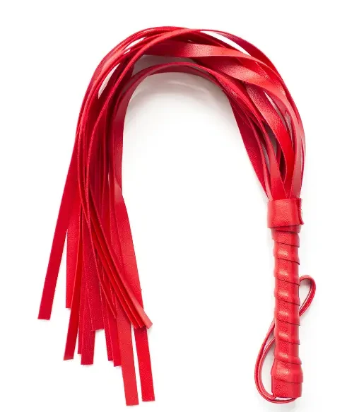 Кнут, плетка из искусственной кожи 45см черного и красного цвета