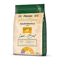 Fitmin dog mini maintenance lamb & beef 2,5kg / Полнорационный корм для взрослых собак мелких пород 2,5кг