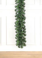 Гирлянда хвойная Карпатская зеленая 2.5 метра литая, декоративная елочная ветка ПВХ, искусственная елочная гирлянда