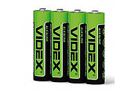 Батарейка лужна Videx LR03/AAA 4шт в упаковці
