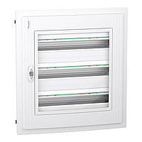 Розподільчий щит врізний, 3 ряди, 24 модулі, прозорі двері, PrismaSeT XS, Schneider Electric LVSXP324