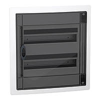 Розподільчий щит врізний, 2 ряди, 18 модулів, димчасті двері, PrismaSeT XS, Schneider Electric LVSXP218