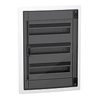 Розподільчий щит врізний, 3 ряди, 18 модулів, димчасті двері, PrismaSeT XS, Schneider Electric LVSXP318