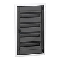 Розподільчий щит врізний, 4 ряди, 18 модулів, димчасті двері, PrismaSeT XS, Schneider Electric LVSXP418