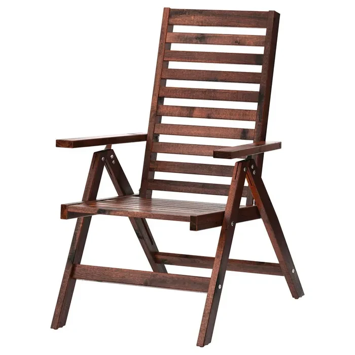 Стілець Ikea Applaro з регульованою спинкою садові стільці дерев'яні стільці складаний стілець меблі для саду
