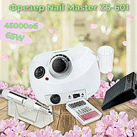 Фрезер для манікюру Nail Master 202 65 W 45000 апарат для манікюру манікюрний фрезер Nail Drill pro zs 601 ЗС 601