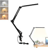 Лампа настільна на струбцині USB LED 10Вт, чорна