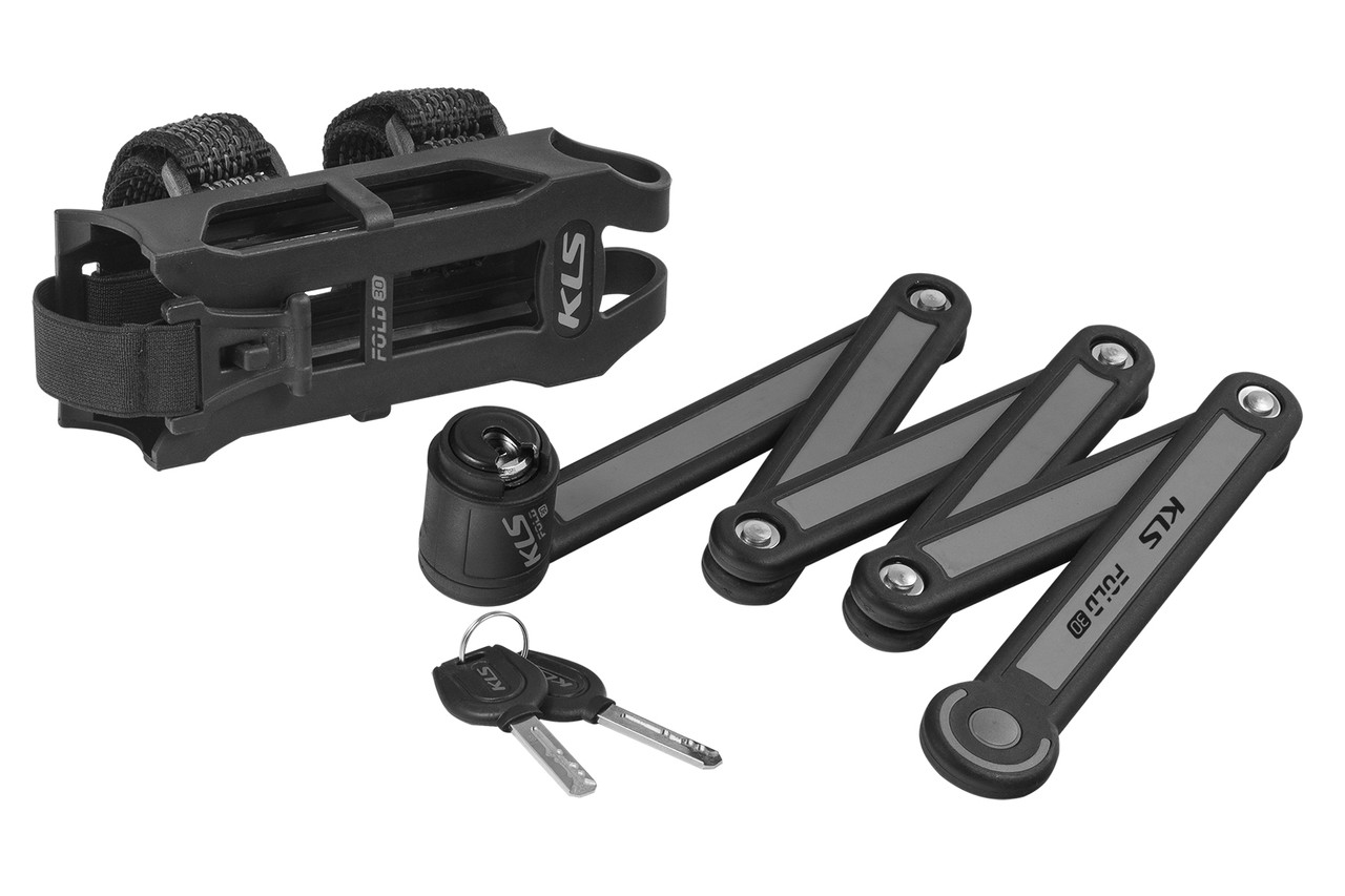 Замок фолдінговий під ключ KLS Fold 30 сірий 3,5х750 мм