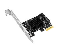 Контроллер Dynamode PCI-E to 2 х SATA III (6 Гбит/сек), 2 внутр. канала, чипсет Marvell 88SE9125