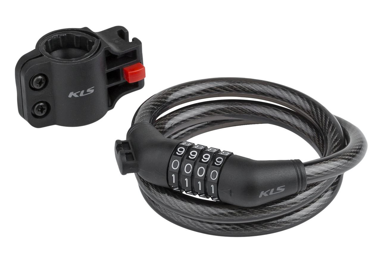 Замок тросиковий кодовий KLS Encode 12x1000мм чорний