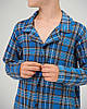 Підліткова бавовняна піжама для хлопчика комплект домашній на гудзиків ТуреччинаTom John Family Look 89930с синя, фото 5