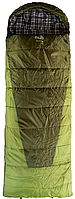 Спальный мешок кокон Tramp Зеленый 220х80 см, спальный мешок одеяло, левый туристический спальник с капюшоном