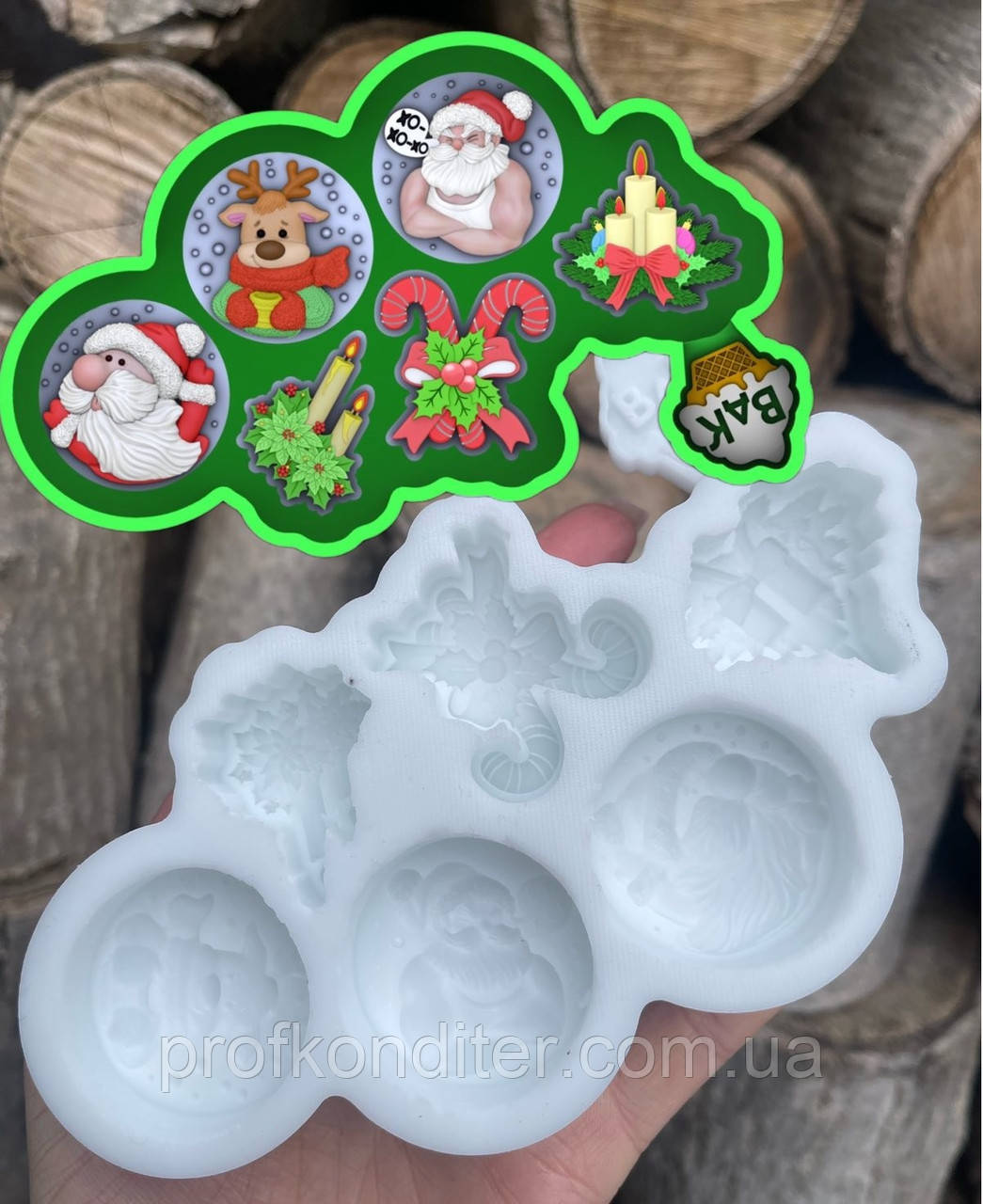 Ексклюзив! Силіконовий молд для шоколаду та ін Цукерки - новорічне асорті", фото 1