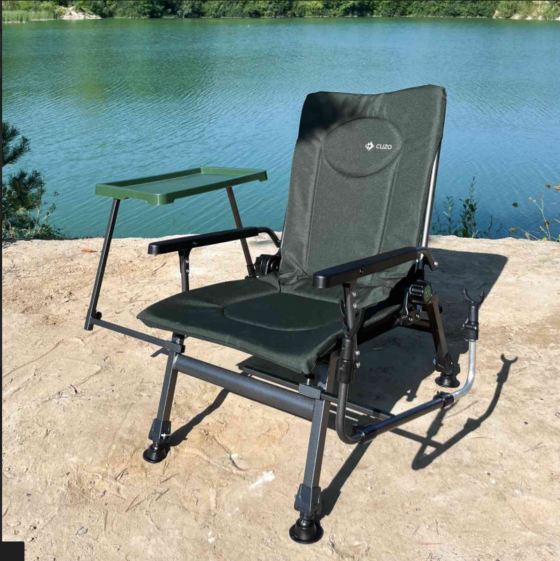 Крісло рибальське складне, туристичне F5R ST/P з столиком та тримачем вудки M-Elektrostatyk