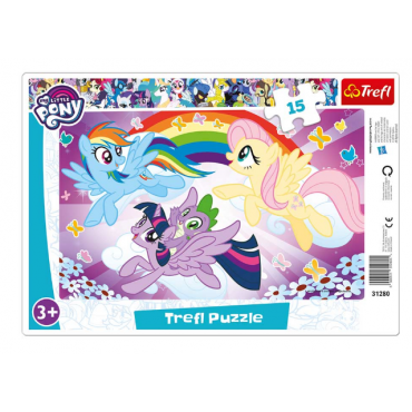 Пазл рамковий "Забава маленьких Поні", 15 елементів Trefl Hasbro My Little Pony