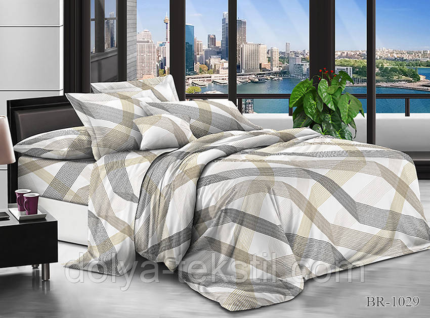 Постільна білизна 2-спальна ТМ TAG полікоттон BR-1029, фото 1