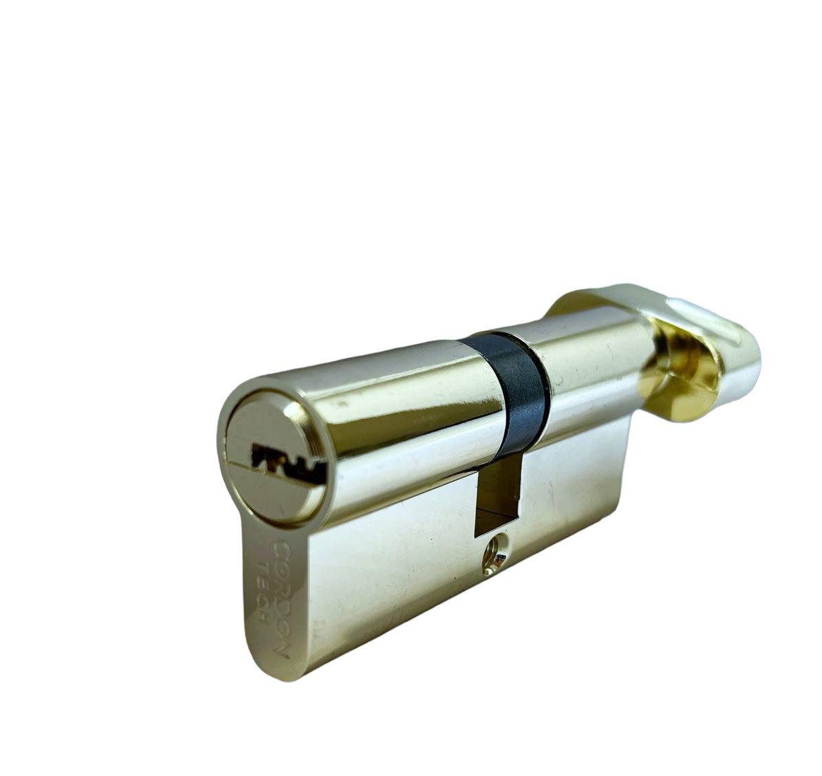 Циліндр CordonTech BM 70-C-G золото ключ-вороток, фото 1