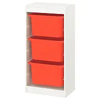 Стелаж Ikea Trofast системи зберігання в дитячу стелаж для дитячої ящик для іграшок ікеа помаранчевий 46х30х94