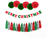 Новорічні гірлянди Merry Christmas різнобарвний