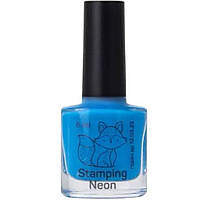 Лак-краска для стемпинга SAGA professional NEON 6 (голубой) 8 мл