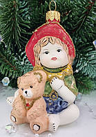Дівчинка-ляля з ведмедиком ялинкова іграшка Irena Co