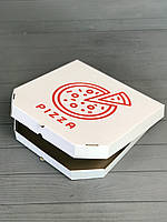 Коробка для пиццы c рисунком Pizza 400Х400Х40 мм (Красная печать)