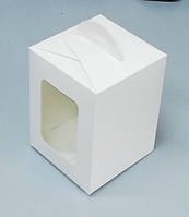 Коробка для кулича 140х140х188 мм мелованная белая KPP7