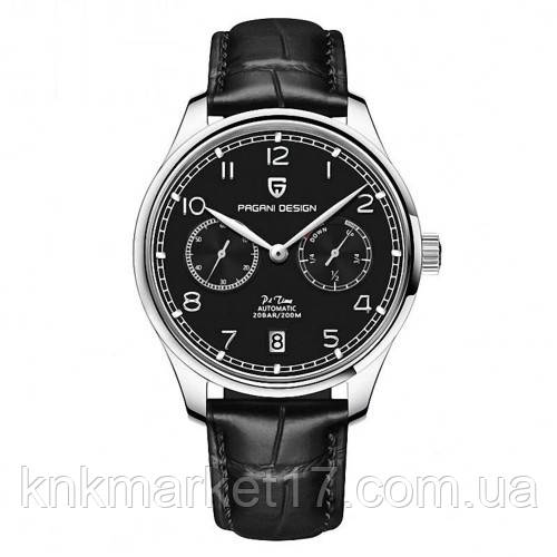 Механічний з автопідзаводом водонепроникний (10ATM) годинник Pagani Design PD-1772 Silver-Black, фото 1