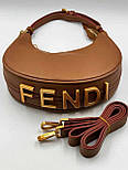 Сумка черная женская Fendi Сумка Фенди Клатч Кросс-боди Люкс качество, фото 3