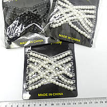 Шпилька монтера для волосся "Чорно-білі намисто"