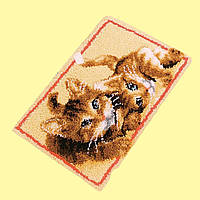 Набор для ковровой вышивки коврик котята (основа-канва, нитки, крючок для ковровой вышивки) ( 1971 )