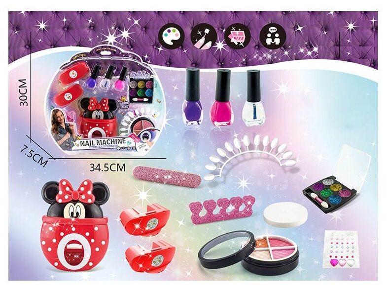 Дитячий набір косметики HZ 015 манікюрний набір, лаки, лампа, блискітки, рум'яна, наклейки для нігтів 141265, фото 1