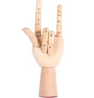 Дерев'яна рука манекен 18см модель для тримання товару, для малювання (права)
