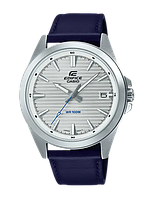 Чоловічий круглий наручний годинник кварцовий з датою Casio Edifice EFV-140L, Чоловічий годинник з білим циферблатом Касіо